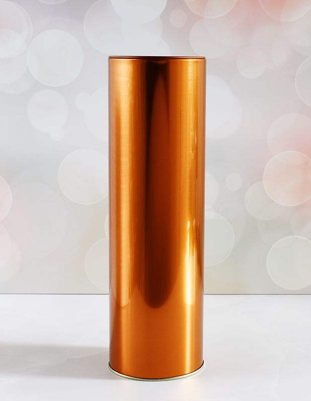 Tin S/Lid Liquor Bottle 99mm D x 324mm H - Bright Copper