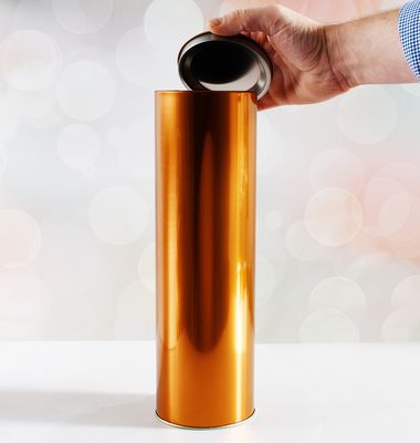 Liquor Bottle Tin + Lid - Bright Copper (each)