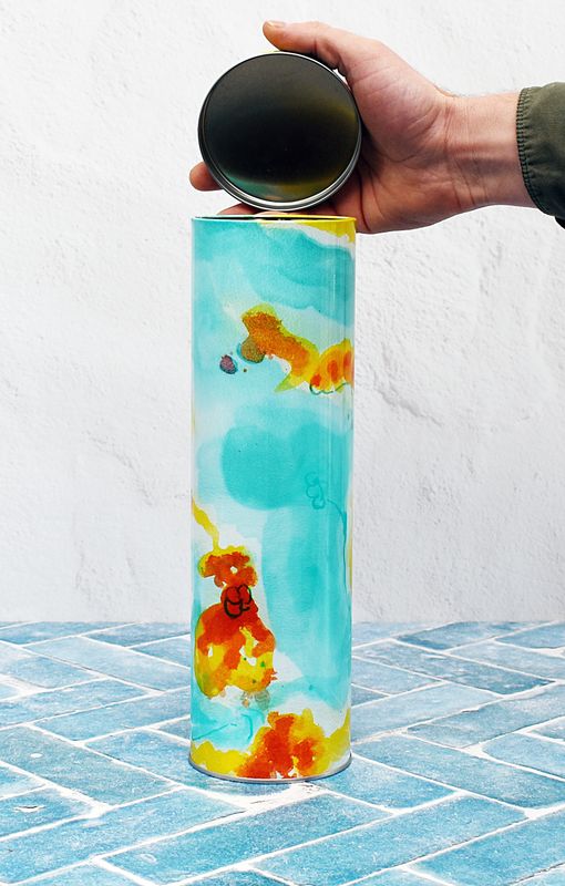 Wine Bottle Tin + Lid - Bright &amp; Beautiful (each)
