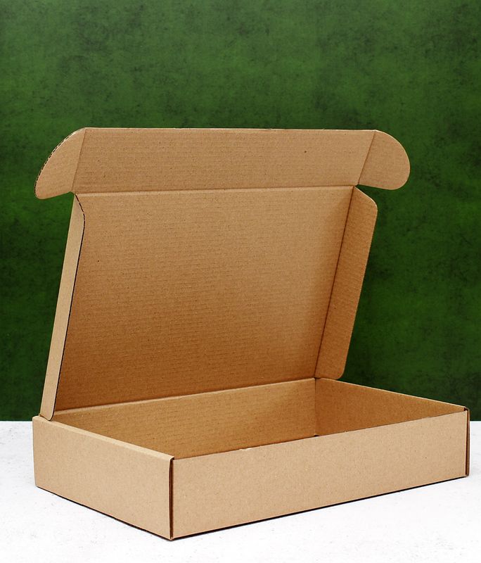 Corrugated Burger Patty Box 4kg Kraft 340x220x65mm (ea)