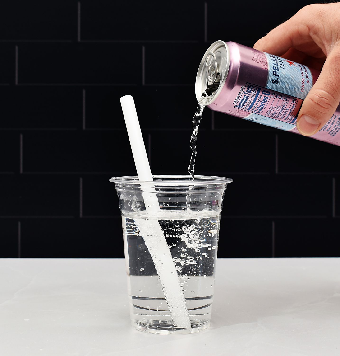 Straws Wrapped Thick Smoothie 12mm White (100)