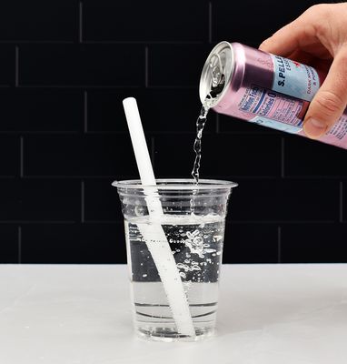 Straws Wrapped Thick Smoothie 12mm White (100)