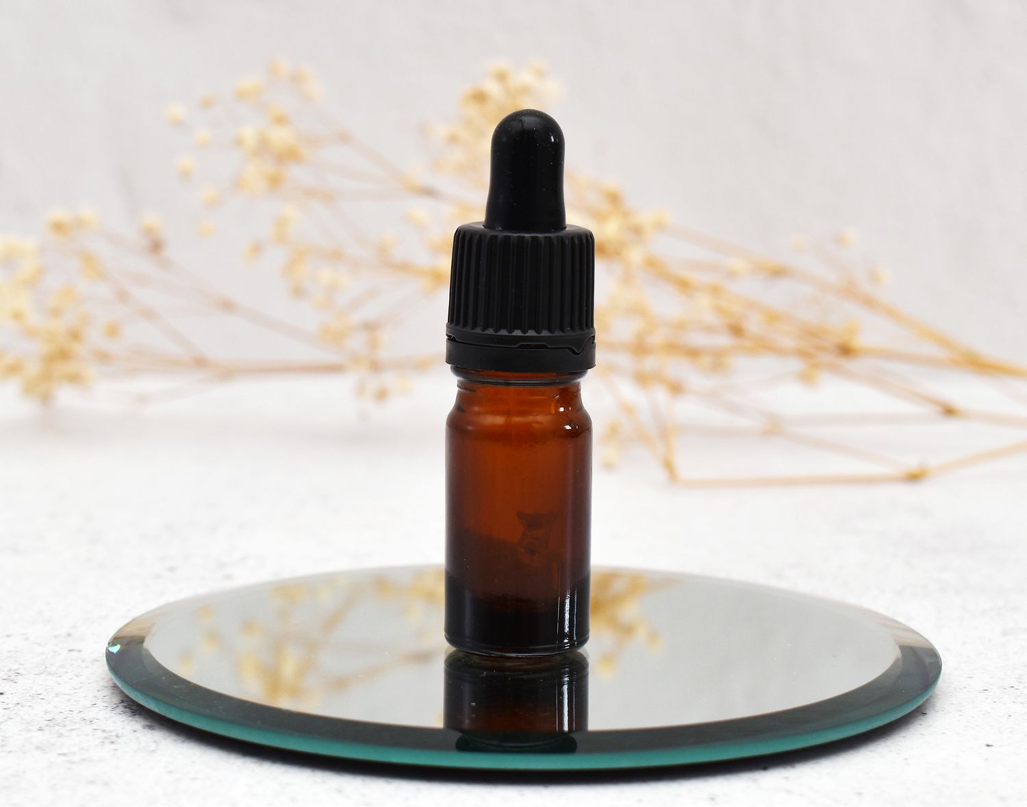 Amber Glass Bottle Dropper 5ml - Pipette 18x52mm Black