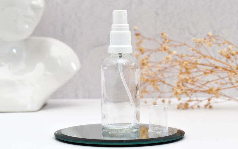 Clear Dropper Bottle 50ml - Pump Atomiser White (18/410)