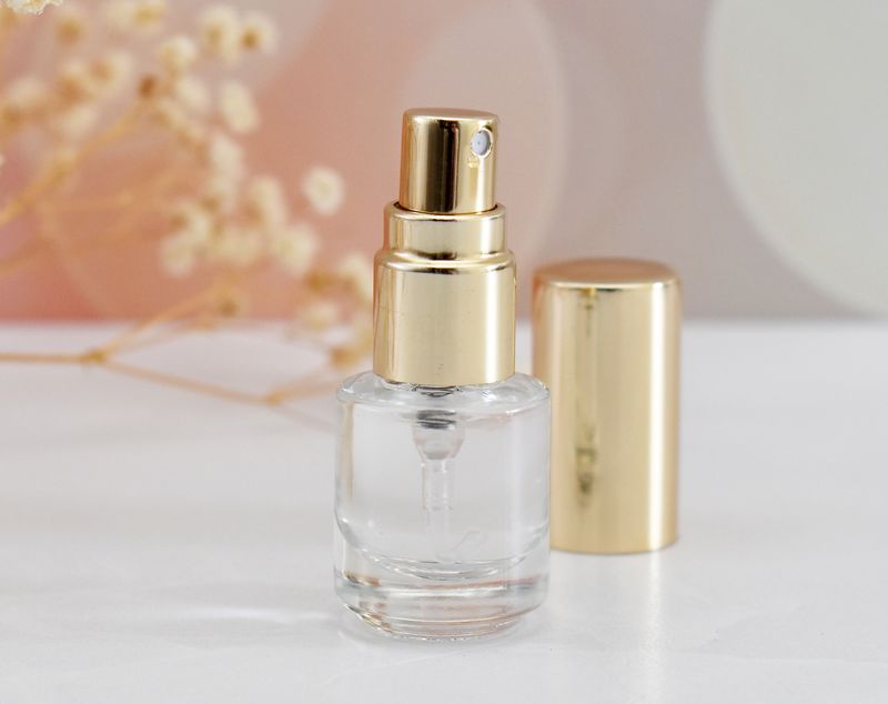 Glass Perfume Bottle 5ml - Gold Lid