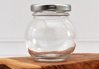 Clear Glass Jar Apple Sil. Lid-120ml