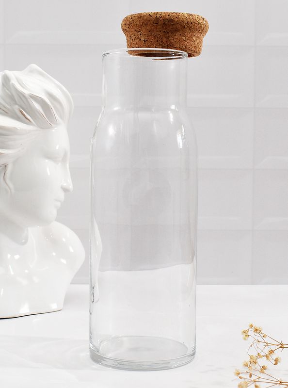 Glass Arc Conference Decanter + Cork Lid 1L