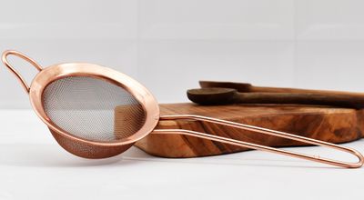 Copper Plated Fine Mesh Strainer 8cm