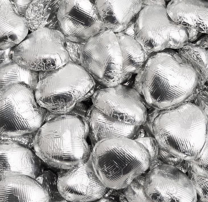 Chocolate Foil 1M Silver