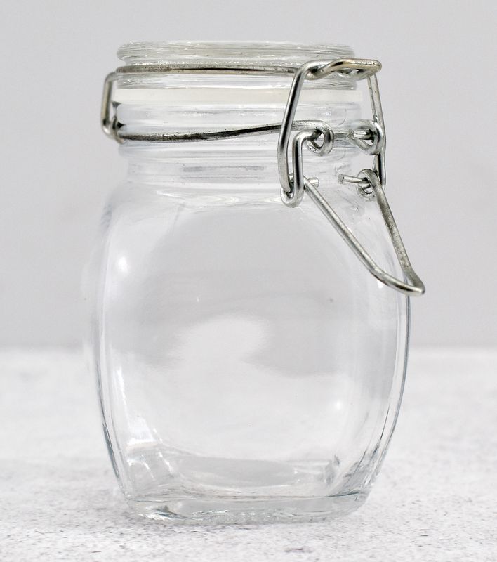 Glass Jar Cliptop Vinolia 8.5x4.5cm 100ml