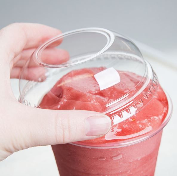 Z-Smoothie Open Dome Lid PET ZDLO0981C (Qty 50)