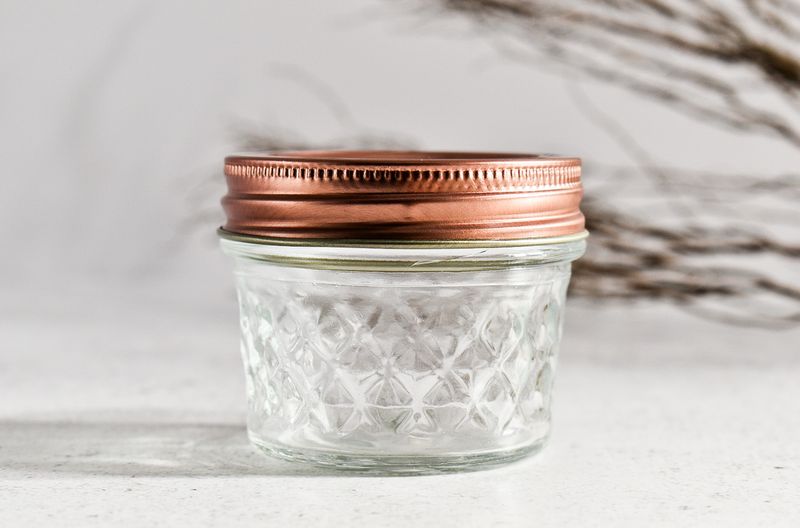 Glass Jar Pineapple Pattern Copper Color Lid 100ml
