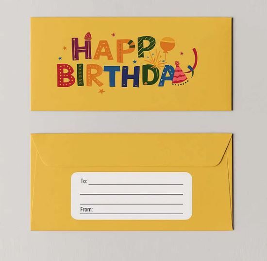 Money Envelopes - Happy Birthday Party (2pc)