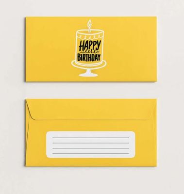 Money Envelopes - Happy Birthday Yellow (2pc)
