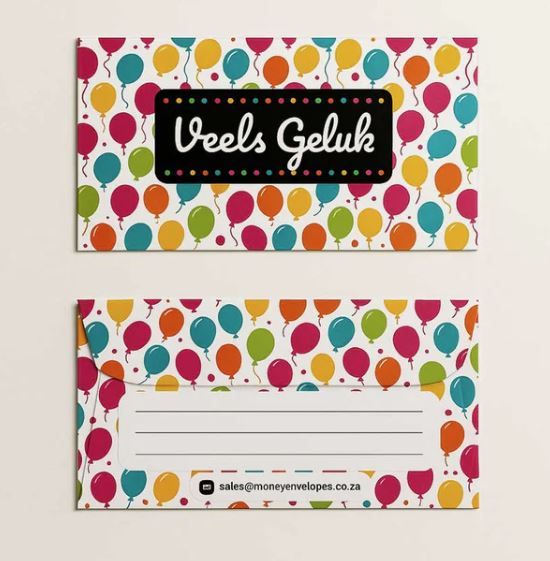 Money Envelopes - Veels Geluk Ballonne (2pc)