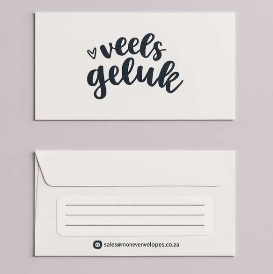 Money Envelopes - Veels Geluk White (2pc)