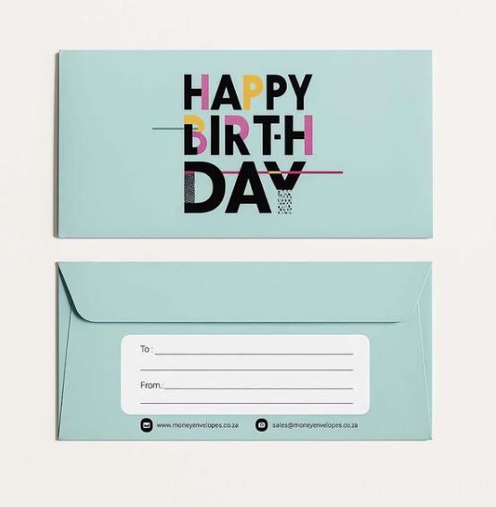 Money Envelopes - Happy Birthday Blue (2pc)