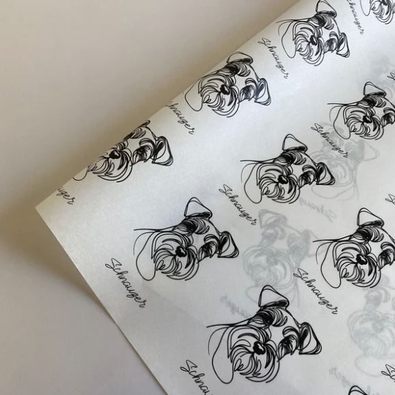 Tissue Paper - Schnauzer - Black on White (Qty 5)