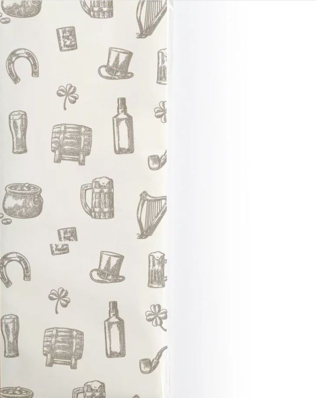 Tissue Paper - Irish Melody - Black &amp; White (Qty 25)