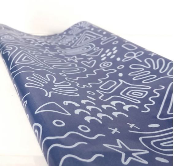 Tissue Paper - Line Art - White on Blue (Qty 5)