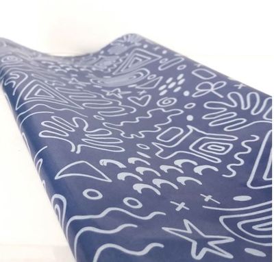 Tissue Paper - Line Art - White on Blue (Qty 5)