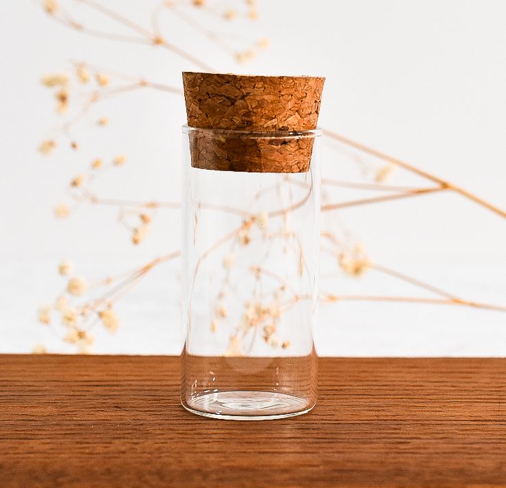 Glass Tube With Cork Lid 5x3cm
