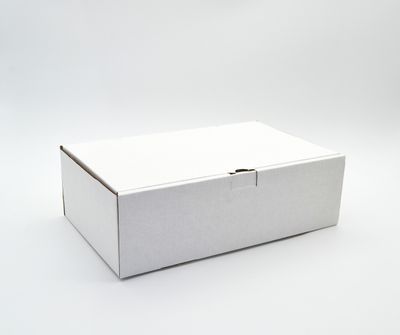 Box Corrugated Burger &amp; Chips - 260 x 160 x 80 mm White (ea)