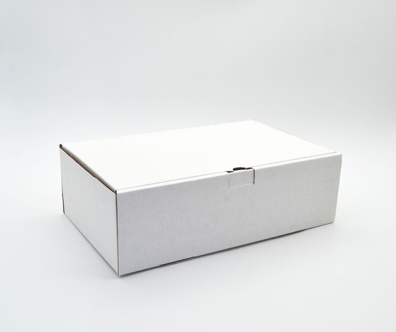 Box Corrugated Burger &amp; Chips - 260 x 160 x 80 mm White (ea)