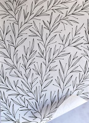Bespoke Newsprint Reams 420x594 Christmas Leaf Black (10&#39;s)