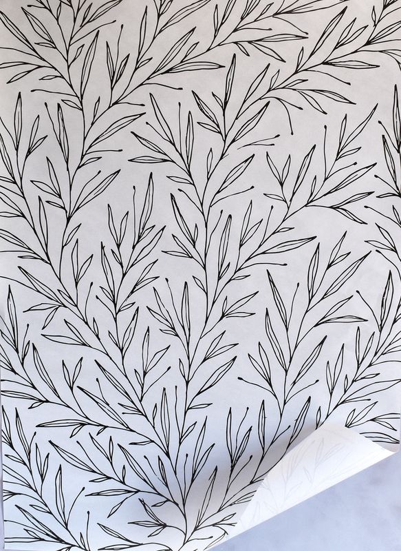 Bespoke Newsprint Reams 420x594 Christmas Leaf Black (10&#39;s)