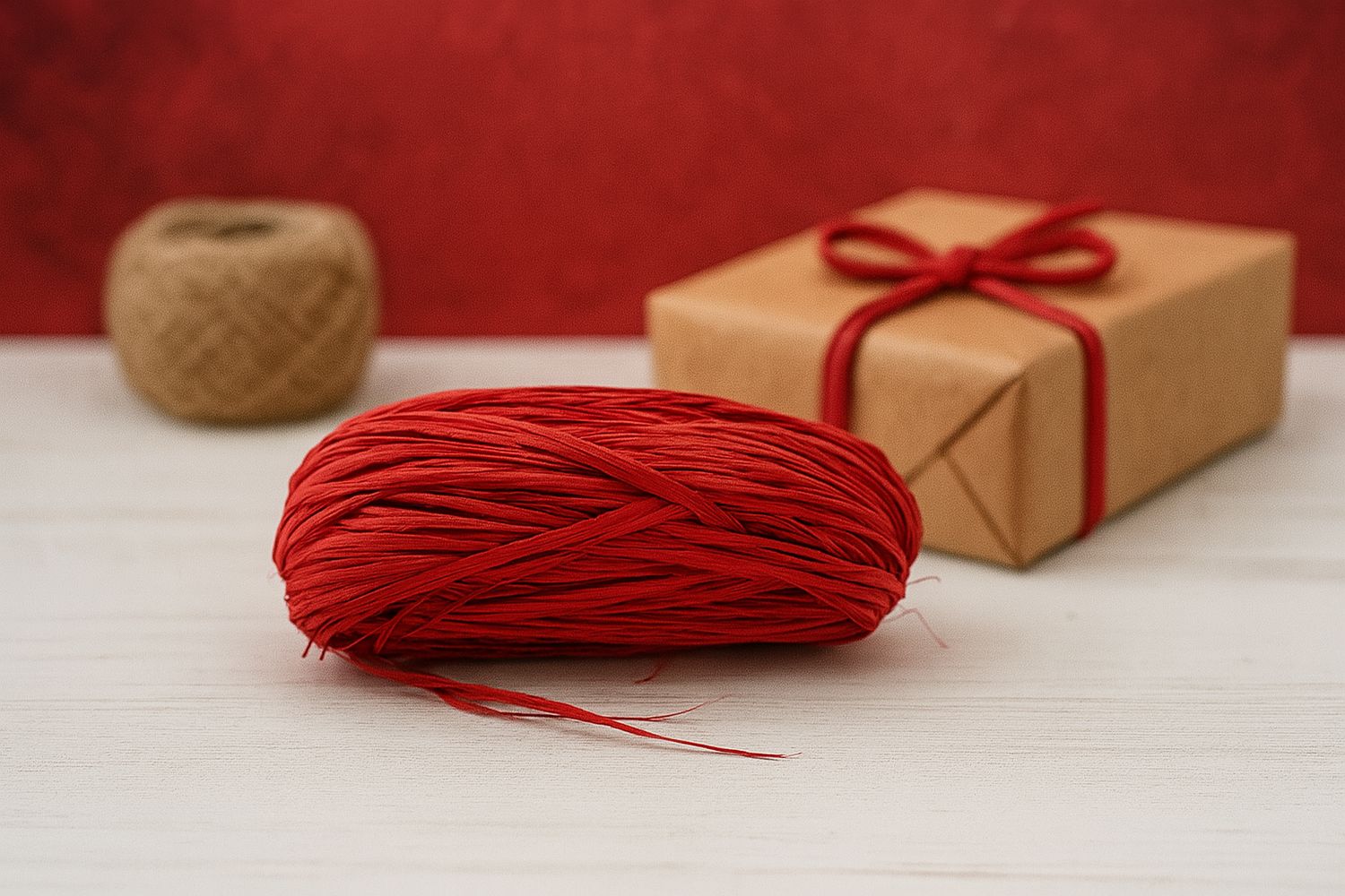 Raffia 50g Red (ea)