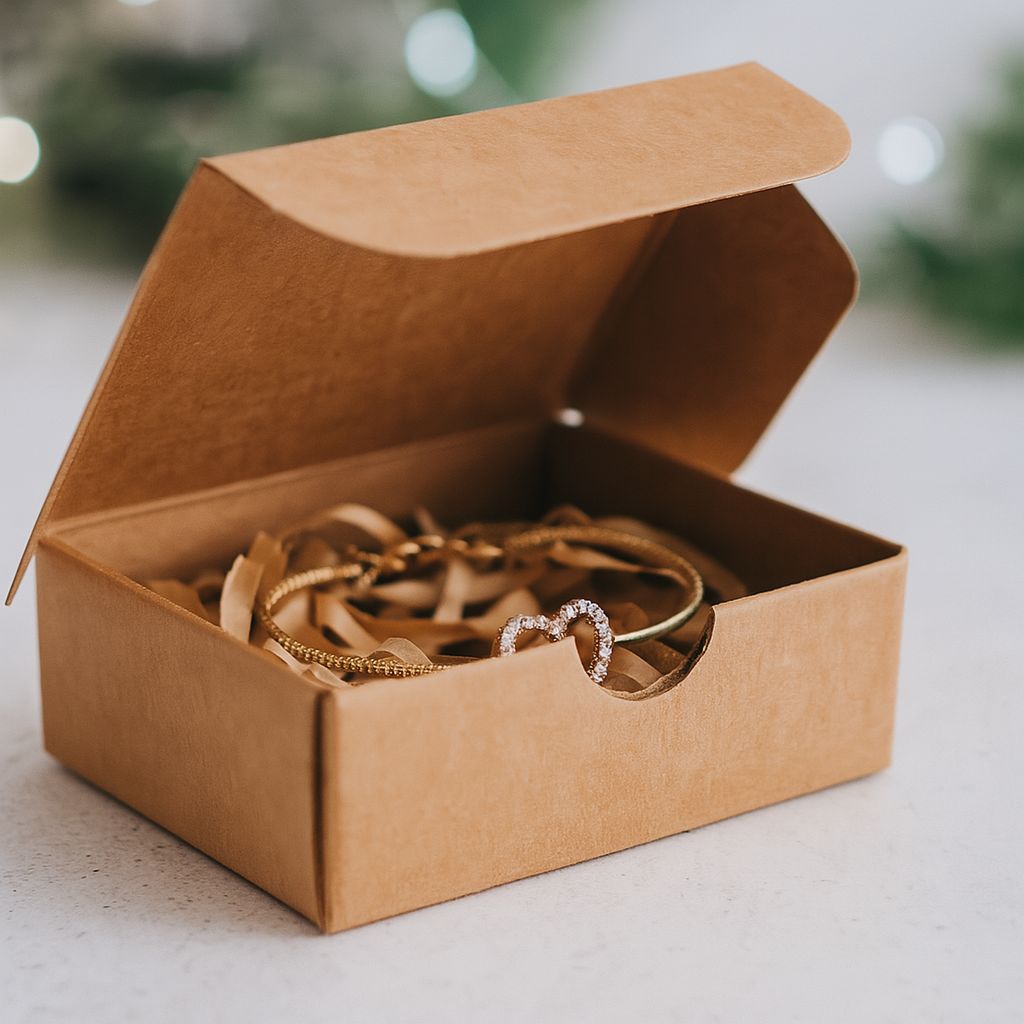 Gift Box Kraft Small 80 x 63 x 25 mm (ea)