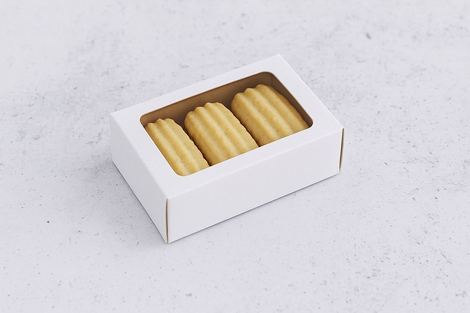 Gift Box Window White 90 x 60 x 25 mm (ea)