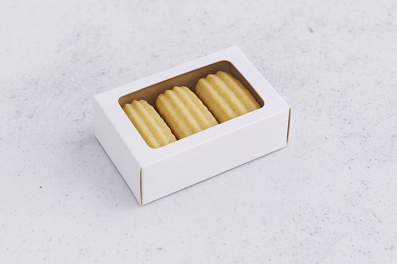 Gift Box Window White 90 x 60 x 25 mm (ea)