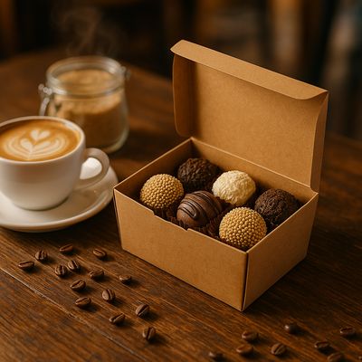 Box Truffle Large Kraft 90 x 50 x 55 mm (each)