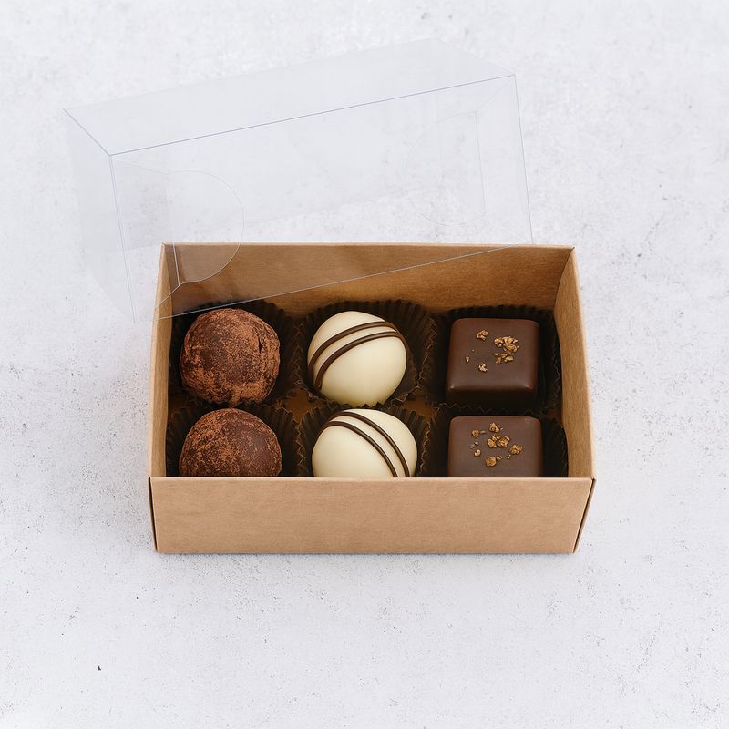 Box Kraft Base with PVC Lid 110x90x50 mm (ea)