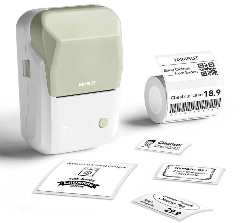 Niimbot B1 Portable Thermal Label Printer Green+White (each)