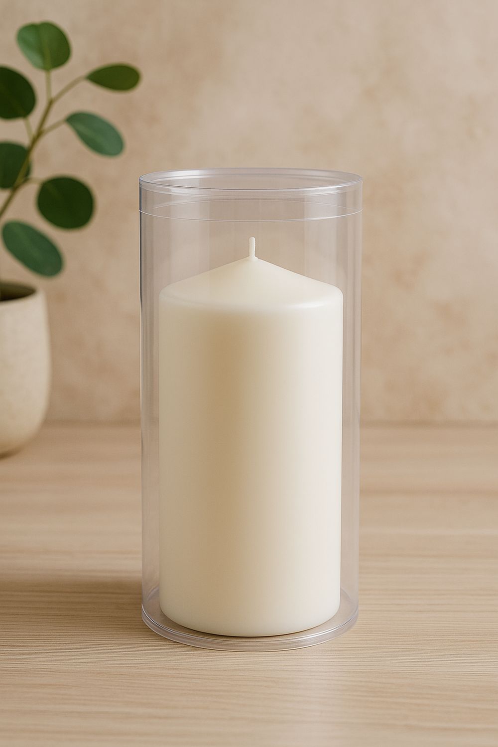 PVC Tube Candle Stick 100mm (D) x 210mm (H)