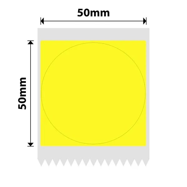 Niimbot B21/B3s - 50*50MM - 150 Round Yellow Thermal Labels