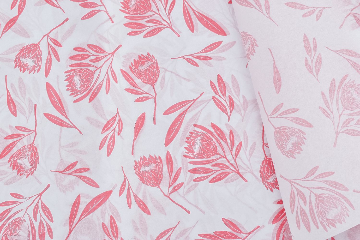 Tissue Paper - Fynbos-Pink-On White (Qty25)