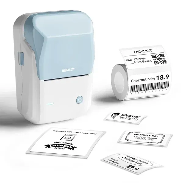 Niimbot B1 Portable Thermal Label Printer Blue&amp;White (each)