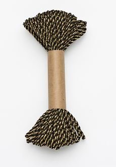 Bakers Twine 10 m x 2 mm - Black &amp; Gold (ea)