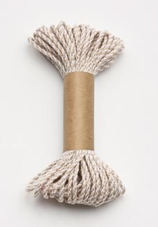 Bakers Twine 10 m x 2 mm - Dark Cream &amp; White (ea)