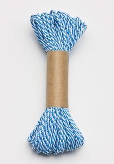 Bakers Twine 10 m x 2 mm - Fire Blue &amp; White (ea)