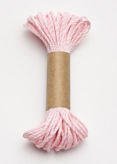 Bakers Twine 10 m x 2 mm - Light Pink &amp; White (ea)