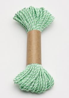Bakers Twine 10 m x 2 mm - Lime Green &amp; White (ea)
