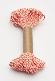 Bakers Twine 10mx2mm - Orange &amp; White (ea)