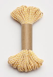 Bakers Twine 10mx2mm - Yellow &amp; White (ea)