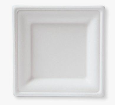 E - EcoWare Compostable Plate Square 16 cm (Qty 50)