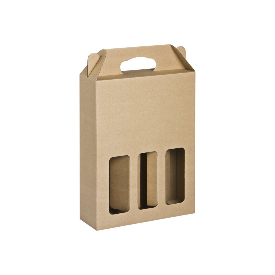 Box Corrugated Bottle Pack 3 Kraft (each) Online Store Core Pack